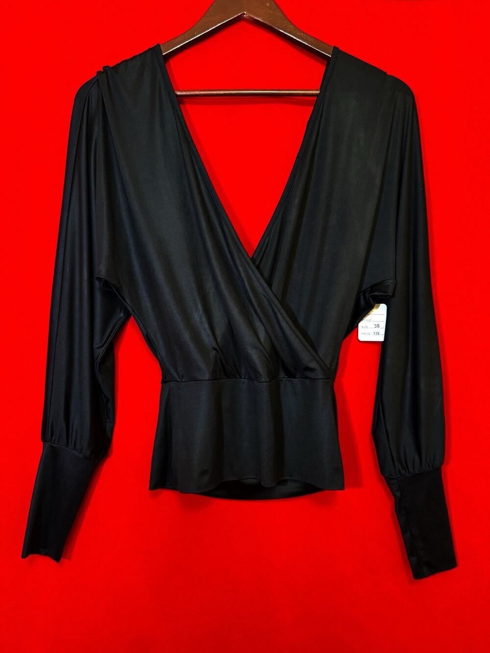 New Sz Small US 4  From Turkey Elfe By Elif Erturk Black Evening Women Blouse